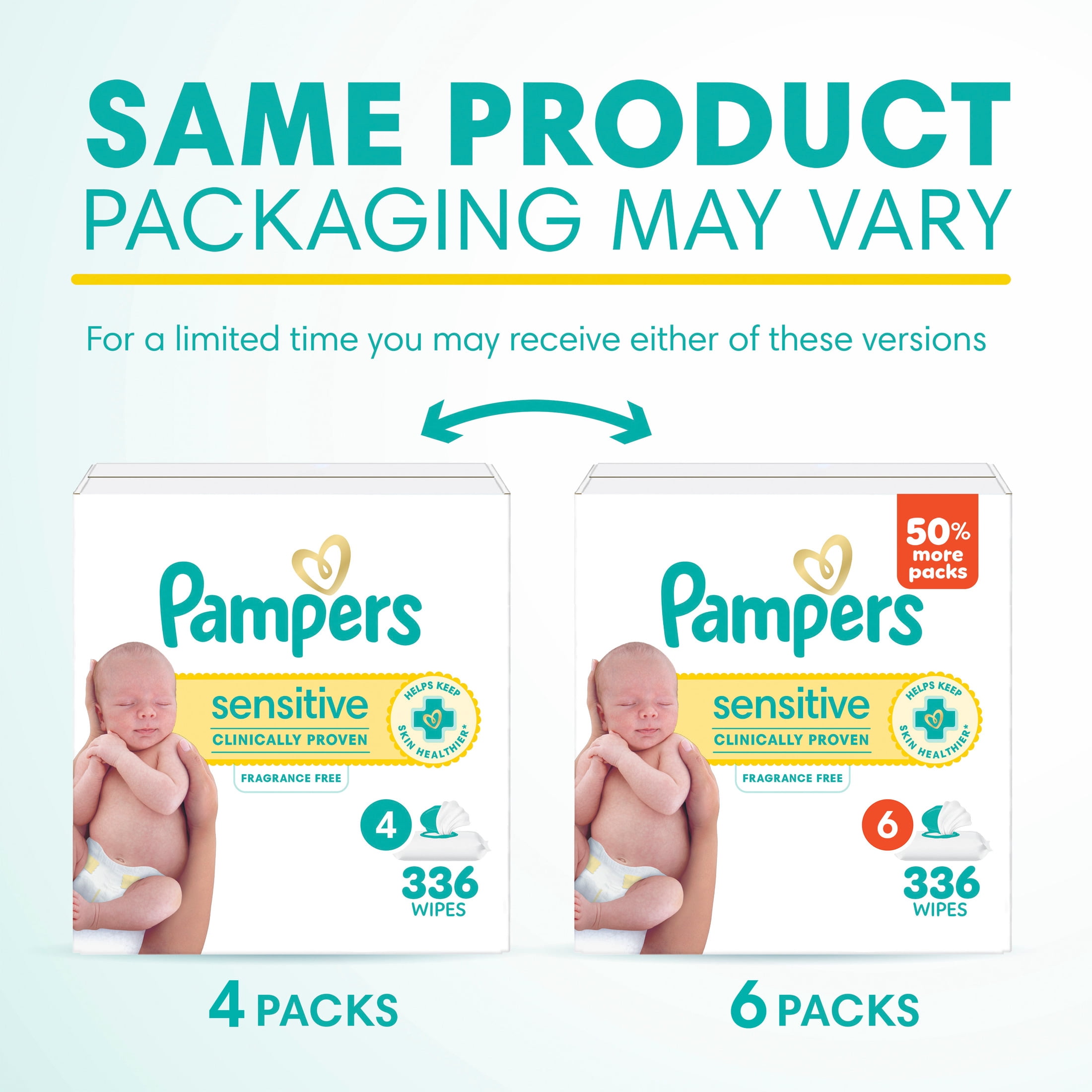 Pampers Swaddlers Diapers, Size 6, 108 Count and Pampers Sensitive Baby Wipes Unscented, 4 Pack, 336 Total Count