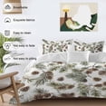 thumbnail image 4 of Sage Green Christmas Bedding 3 Piece Duvet Cover Set California King, Pine Cones Xmas Botanical Soft Microfiber Comforter Cover with Zipper Closure & Pillowcases, Wrinkle & FadeResistant Quilt Cover, 4 of 9