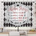 thumbnail image 3 of Rustic Kitchen Curtains,Country Vintage Funny Quotes Farmhouse Black White Buffalo Plaid Rod Pocket Short Curtain Tiers for Cafe Living Room Bedroom Window Drapes Treatment,55X39 Inch, 3 of 5