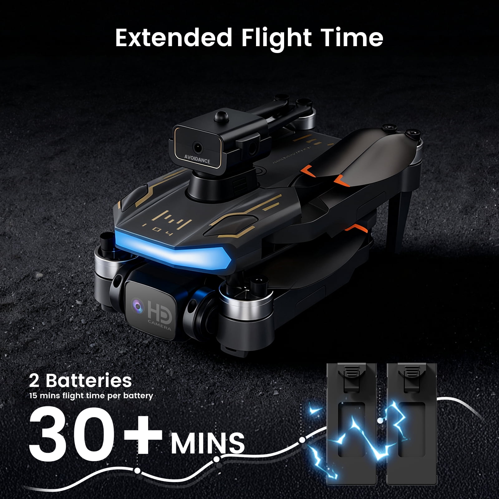 JoyStone 4K HD FPV Camera Drone for Adults Kids, Brushless Motor Foldable RC Drones with Altitude Hold, Headless Mode, Toys Gifts RC Quadcopter for Boys Girls with 2 Batteries