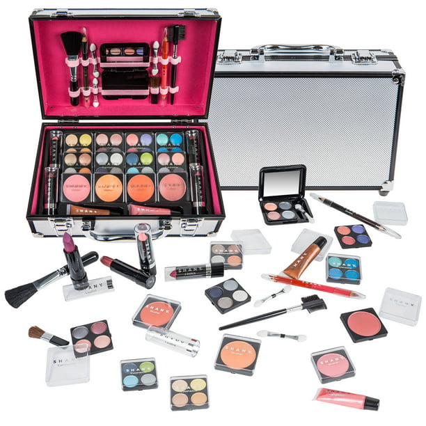 SHANY Carry All Makeup Train Case with Pro Teen Makeup Set , Makeup Brushes, Lipsticks, Eye Shadows, Blushes, more - Silver - Walmart.com