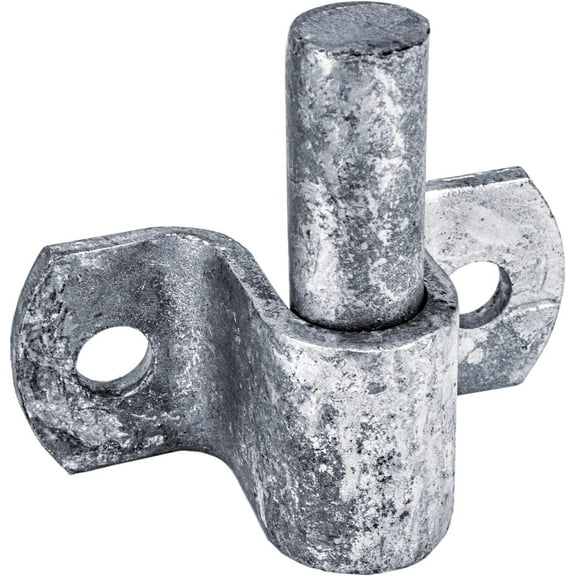 Wood Fence Post Chain Gate Hinge with 5/8 Hinge Pin. Constructed of Heavy Duty Galvanized Steel. Horizontal Mount.
