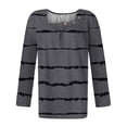 thumbnail image 3 of Patlollav Winter Fall Womens Solid Button Fashion Round Neck Comfortable Long Sleeve Tops, 3 of 6