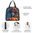 thumbnail image 5 of Lsque Modern Style Pumpkin Witch Pattern Lunch Bag Women/Men Insulated Lunch Box,Small Leakproof Cooler Food Lunch Containers Reusable High Capacity Lunch Tote Bags, 5 of 6