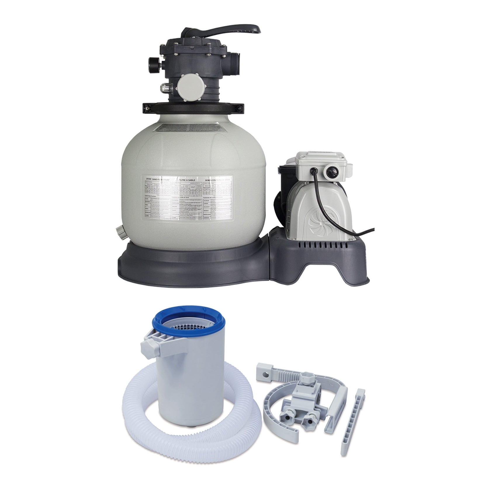 Intex Krystal Clear 2800 GPH Sand Filter Pump & Kokido Surface Skimmer