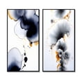 thumbnail image 2 of Designart "Transient Spirit Deep Blue Ink Abstract" Abstract Painting Framed Wall Art Set Of 2 - Modern Blue Framed Canvas Set For Living Room Decor, 2 of 6