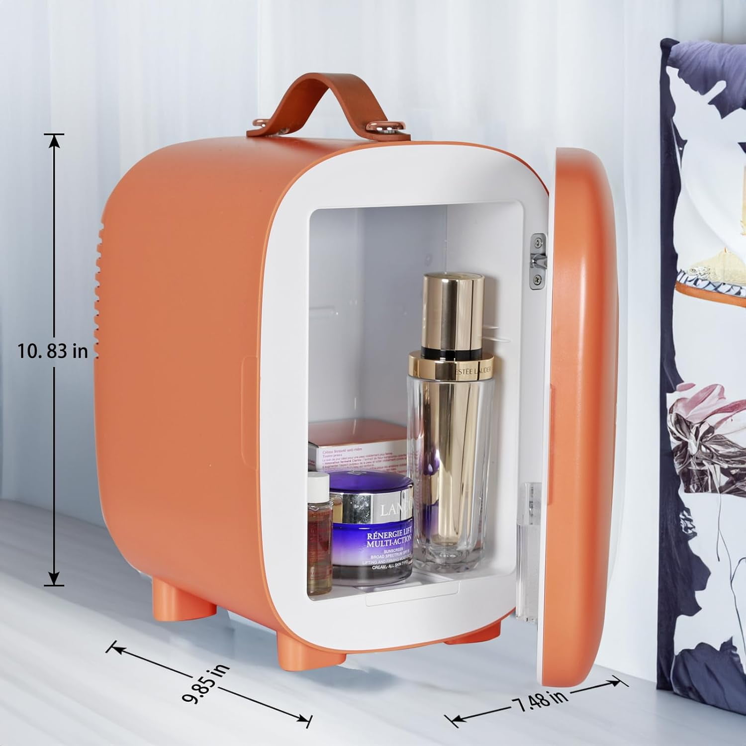 Caynel Portable 6-can 5L Eco-Friendly Retro Mini Fridge Orange