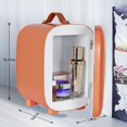 thumbnail image 6 of CAYNEL Mini Fridge Portable Thermoelectric 4L/6 Can AC/DC Cooler and Warmer for Skincare,Food,Beverage,Beauty & Makeup small Feidge for Bedroom,Car and Office (Orange), 6 of 18