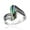 Abalone, variant on Contemporary Flowing Waves Abalone Shell Inlay Sterling Silver Ring-8