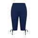 thumbnail image 4 of Puntoco pantalones cortos de verano para mujer, moda de verano 2024, pantalones Capri de cintura alta de Color sólido a juego, pantalones de gimnasia Yoga ajustados, 4 of 5
