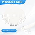 thumbnail image 2 of Uxcell 16Ft Backer Rod, 25/64 Inch Thick Silicone Rubber Foam Caulk Saver, Weather Strip Seal for Sealing Concrete Gaps, Expansion Joints, Crack Filling, Doors, Windows, White, 2 of 6