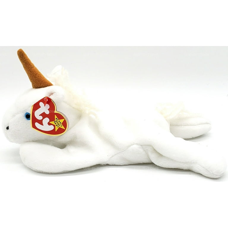 Ty Beanie Babies Mystic the Unicorn Plush with Tan Horn and
