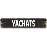 Yachats Vintage Look Gift Metal Sign Chic 4x18 204180008028