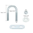 thumbnail image 2 of Round U-Bolts 6 Set 20mm Inner Width 50mm Length M6 with Nuts and Plates, 2 of 5