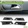 thumbnail image 3 of Cubierta del Tazón del Mango de la Puerta Interior para Mitsubishi Outlander 2022-2025 Negro Fibra de Carbono ABS 4 Pcs, 3 of 6