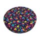 thumbnail image 1 of Disketp Skull rainbow color mushroom Funda Redonda para Taburete, Funda de Cojín para Silla de Bar Suave y Elástica-14 inch, 1 of 7
