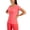 Flamenco Pink, variant on designer Ideology Womens Shadow-Stripe T-Shirt