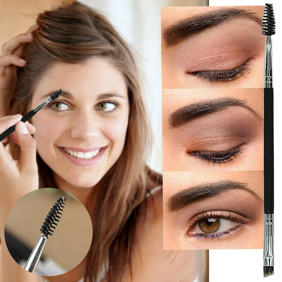 Brocha doble Wmkox8yii para cejas con Mango de Bambú y Peine para cejas