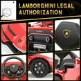 thumbnail image 2 of Hetoy Ride on Car for Kids 12V Licensed Lamborghini Electric Vehicles Battery Powered Sports Car with Control, 2 Speeds, Sound System, LED Headlights and Hydraulic Doors （Red）, 2 of 4