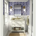 thumbnail image 2 of S4Sassy Peel and Stick Walls Covering, Blossom Bloom Print- Asian Style Wall Mural, Instant Walls Makeover for Bathroom, Laundry Room, Closet Interior- Self-Adhesive Wallpaper Vinyl- Purple, 25"x120", 2 of 9