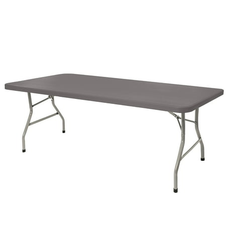 Hampden Furnishings Baldwin Collection 30" X 72" Folding Table, Plastic/Steel, Charcoal