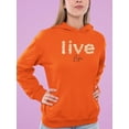 thumbnail image 2 of Live Life Daisy Lettering Hoodie Women -Image by Shutterstock, Female 3X-Large, 2 of 4