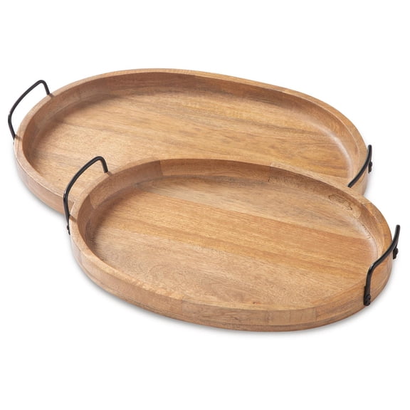 Signature Design by Ashley Casual Jocelyne Tray (Set of 2)  Brown/Black