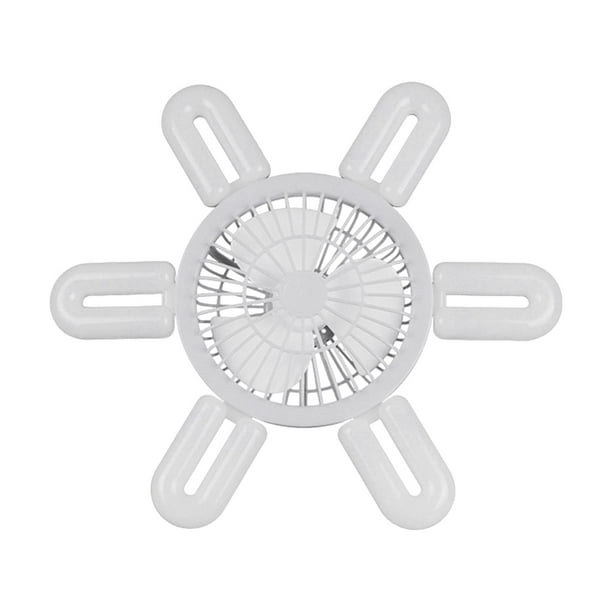 Lámpara de ventilador con casquillo E27, pequeña lámpara de ventilador de techo para lavandería, garaje y oficina. Blanco