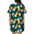 thumbnail image 3 of Kdxio Tropical Fruit Print Pajamas Sets for Women Short-Sleeved Pjs with Lounge Shorts Two Piece Sleepwear S-4XL, 3 of 9