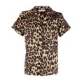 thumbnail image 3 of CTM  Short Sleeve Leopard Print Pajama Set (Women), 3 of 7