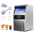 thumbnail image 1 of VEVOR Commercial Ice Maker Machine, 160 lbs/24h with 30 lbs Storage Capacity, Built-in/Freestanding/Under Counter, Stainless Steel Ice Maker with LED Display & Self-Cleaning, 1 of 9