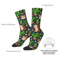 thumbnail image 4 of Logiee Cute Hedgehogs Cactus Blue Print Adult Socks for Men & Women,Calf Socks, Ankle Socks,Boots Socks,Breathable Casual Sock,Unisex Crew Socks, 4 of 6