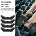 thumbnail image 4 of OULII 4Pcs Dumb Bell Storage Stand for Gym Equipment Black PP Material 15x5cm Size Simple Design Stable Storage, 4 of 8