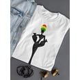 thumbnail image 3 of Long Silhoutte Of Black Woman  T-Shirt Women -Image by Shutterstock, Female XX-Large, 3 of 4