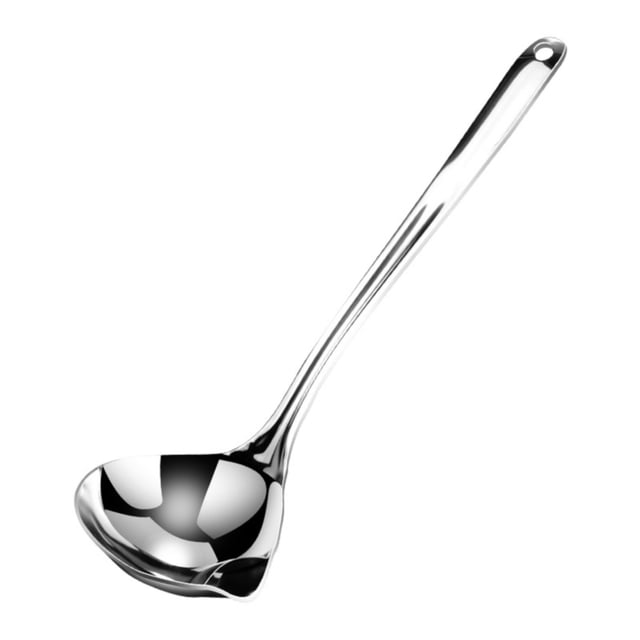 QIDESHIP Duckbill Spoon, Stainless Steel Soup Spoon, Stainless Steel Cooking Utensils, 1 Stainless Steel Duckbill Spoon, Small Drizzle Spoon 2 Ounce Stainless Saucier Soup Spoon for Spooning
