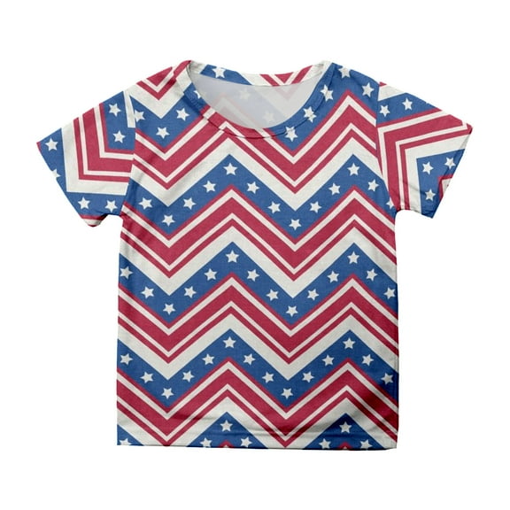 Gubotare Boys Tshirt Shirt Toddler Boys Girls American Flag Tshirt 4th of July Shirt Kids Patriotic Tee Tops 3T 4T,Pink 3-4 Years