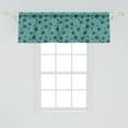 thumbnail image 2 of Ambesonne Floral Window Valance, Blooms Pastel Flower Branch, 54" X 18", Navy Blue Turquoise, 2 of 3