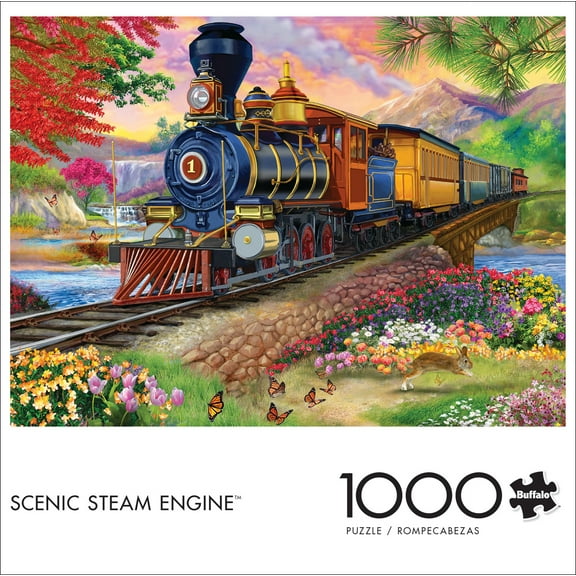 Buffalo Games 1000-Piece Scenic Steam Engine Jigsaw Puzzle