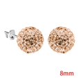 thumbnail image 2 of 1 Pair Korean Style Women Silver Earring Girl Wedding Simple ear Prom Geometric Ear Rings Vintage Rhinestone Ear Studs, 2 of 8