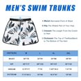 thumbnail image 5 of Zando Men's Swim Trunks Quick Dry Boys Board Shorts with Liner Beach Bathing Suit for Men with Pocket Black Leaves XL, 5 of 5