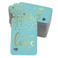 thumbnail image 1 of Inkdotpot Gold Foil Paper Hang Tags Made With Love Text Favor Tags 100 Pack, 1 of 6