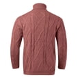 thumbnail image 4 of MIASHUI Chandail Décontracté à Col Montant Torsadé pour Hommes, Manches Longues, Confortable pour l'Hiver, Rouge, m, 4 of 4