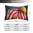 thumbnail image 2 of Kdxio Cotton Pillow Cases 20"x30" Pillowcases,Soft and Breathable Bedroom Pillow Cases-Eagle Head With American Flag-No Pillow Core, 2 of 5