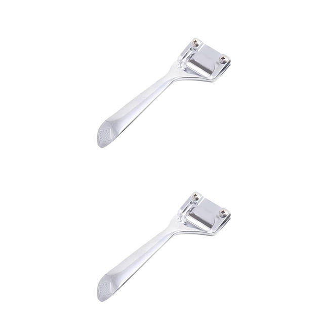 Billuyoard Skiver de cuero Skiving Shove Safe Trimming Supplies Herramientas profesionales de artesanía en cuero Accesorio de corte Artículos plata 2Conjunto