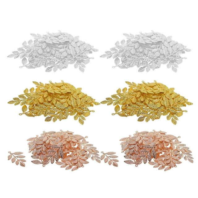 180 Uds. Colgantes de de Hojas, Adorno DIY, Halzgos de Joyería Artesanal, Decoración para hogar Gloria Hallazgos de joyería encantos