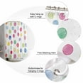 thumbnail image 5 of Shower Curtain Bathroom Set Colorful Wave Point on White Waterproof Fabric Shower Curtains with Grommets&Hooks Abstract Polka Dot Privacy Bath Curtain for Bathtub 72x72in, 5 of 7