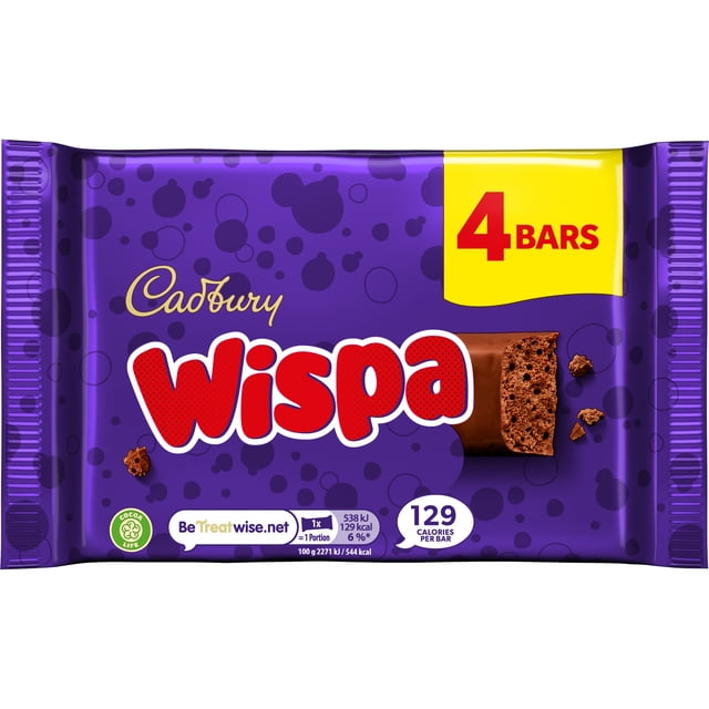 Cadbury Dairy Milk Wispa Chocolate Bars 4 pack