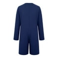 thumbnail image 4 of TSSOE Adaptive Clothing for Boys Girls Special Needs Autism Sensory Jumpsuit Long Sleeve Anti-Strip Romper Button Bodysuit Navy Blue 6, 4 of 5