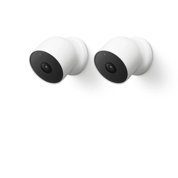 Google Nest Cam (Battery) Wire-Free Indoor/Outdoor Security Camera - White (2-Pack)