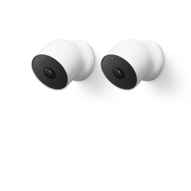 Google Nest Cam (Battery) Wire-Free Indoor/Outdoor Security Camera - White (2-Pack)